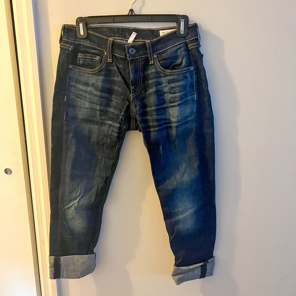 Rag & Bone Dre boyfriend jeans, dark wash, size 24